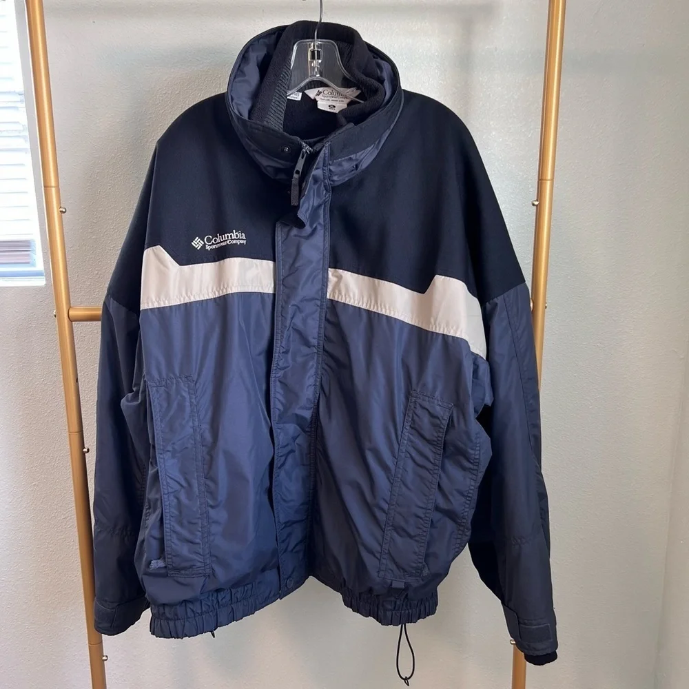 Columbia Bugaboo Size XL Blue Black Winter Jacket Coat